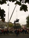 Reiterdenkmal kehrt zurueck auf dem Heumarkt P58